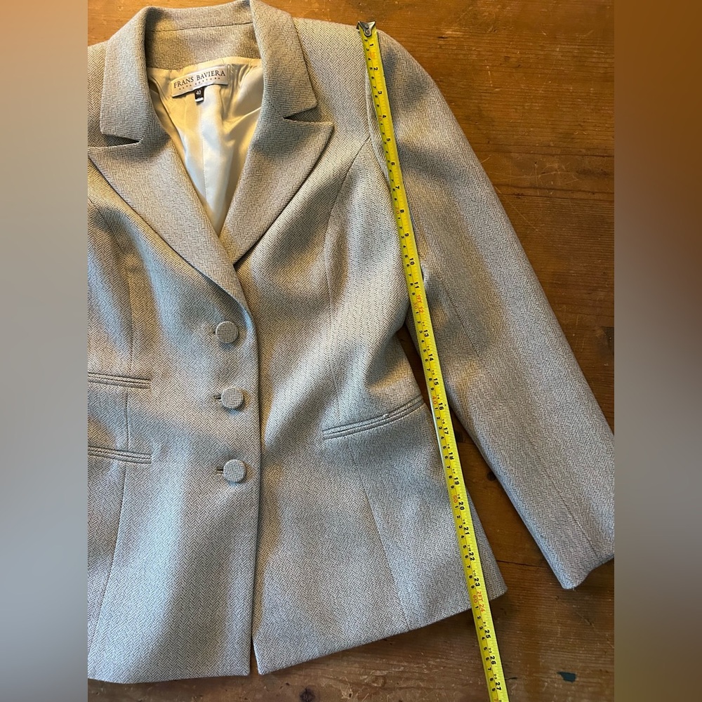 Excellent cond. Pure wool Frans Baviera Barcelona Alta Costura tweed blazer. - Picture 12 of 16